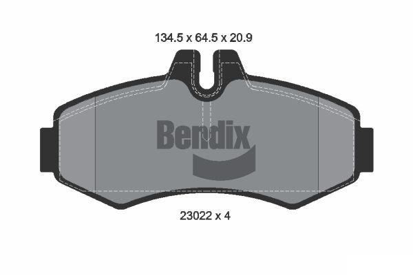 BENDIX Braking fékbetétkészlet, tárcsafék BPD1257
