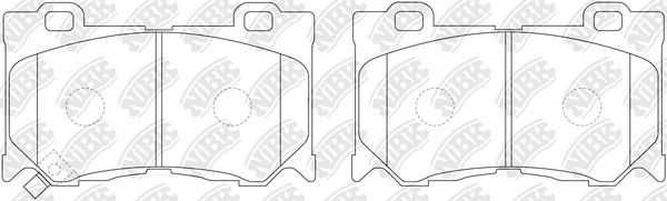 Комплект гальмівних накладок, дискове гальмо, передня вісь, Infiniti QX70,Q50,Q70,FX37,FX50,G37/Nissan 350Z, Skyline, Nibk PN0389
