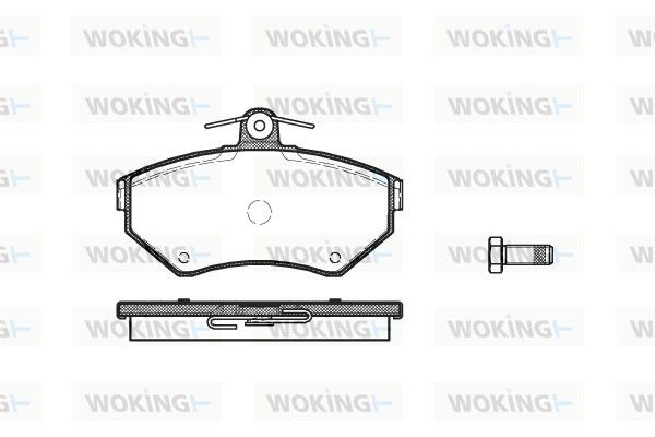 Комплект гальмівних накладок, дискове гальмо, Woking P7313.00