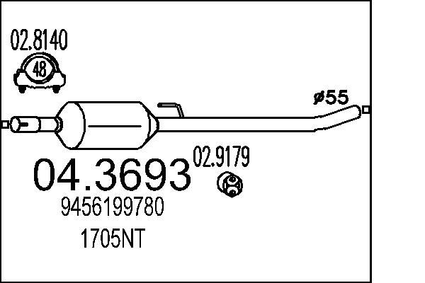 MTS katalizátor 04.3693