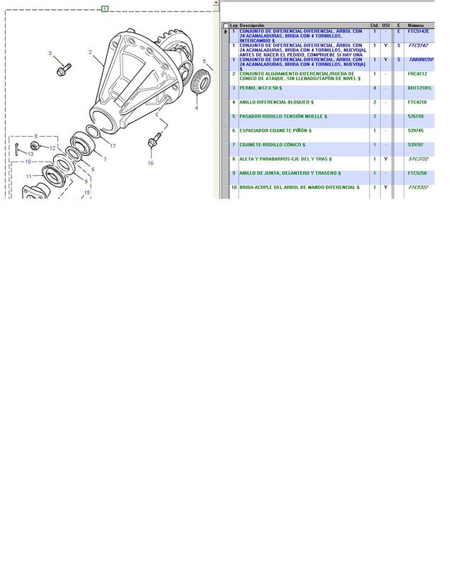 AG PARTS 790 Bearing, differential