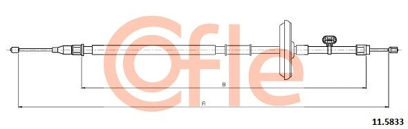 Тросовий привод, стоянкове гальмо, Cofle 11.5833