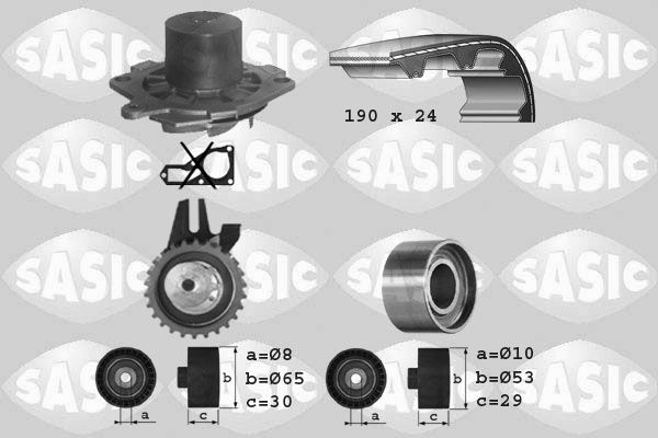 SASIC Vízpumpa + fogasszíj készlet 3906006