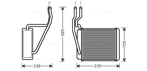 AVA QUALITY COOLING Hőcserélő, belső tér fűtés FD6329