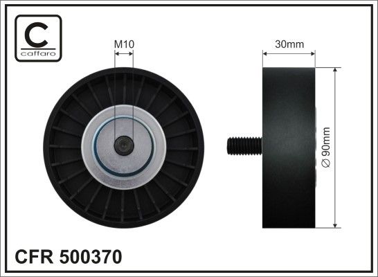 Відвідний/напрямний ролик, поліклиновий ремінь, Caffaro 500370