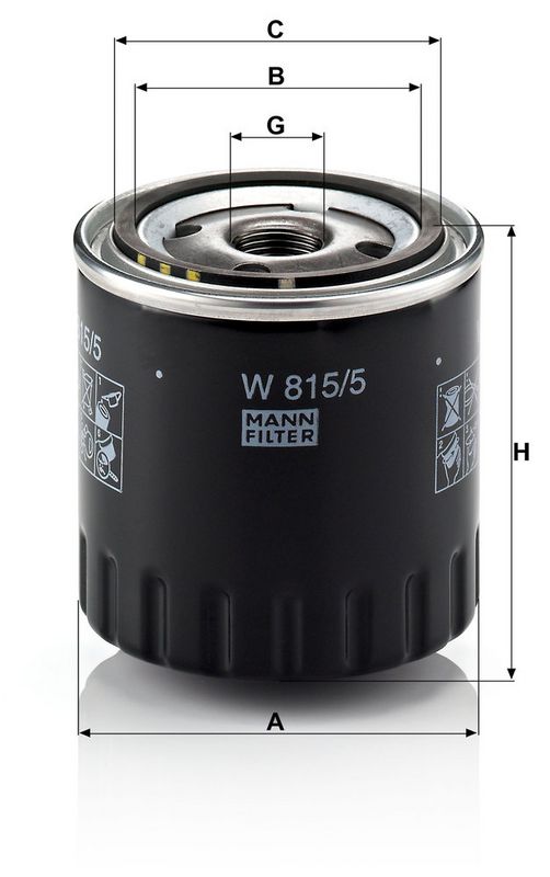 Õlifilter, MANN-FILTER W 815, 5