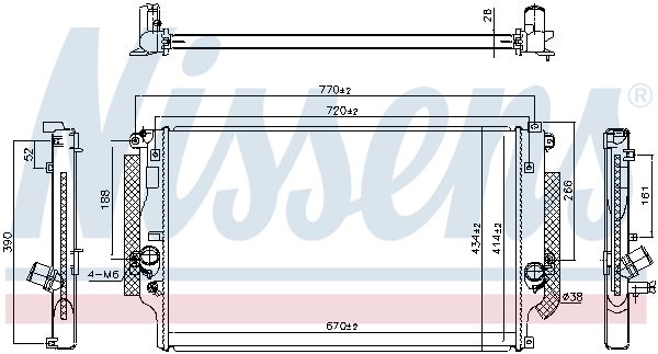 NISSENS 607185 Radiator, engine cooling