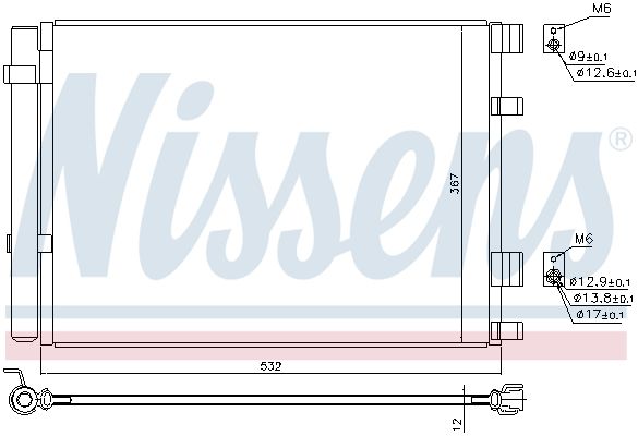 NISSENS HYUNDAI Радиатор кондиционера конденсатор Solaris, i20 08-, Kia Rio III