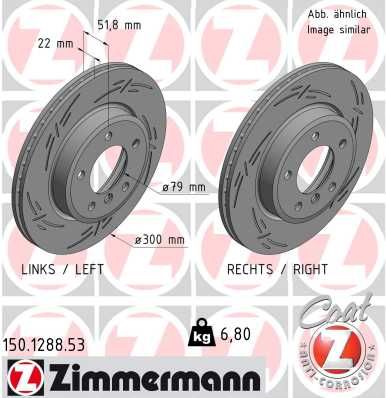 Гальмівний диск, Zimmermann 150.1288.53