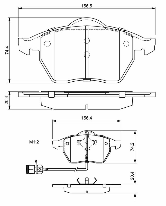 BOSCH Plaquettes de frein à disque 0 986 460 937