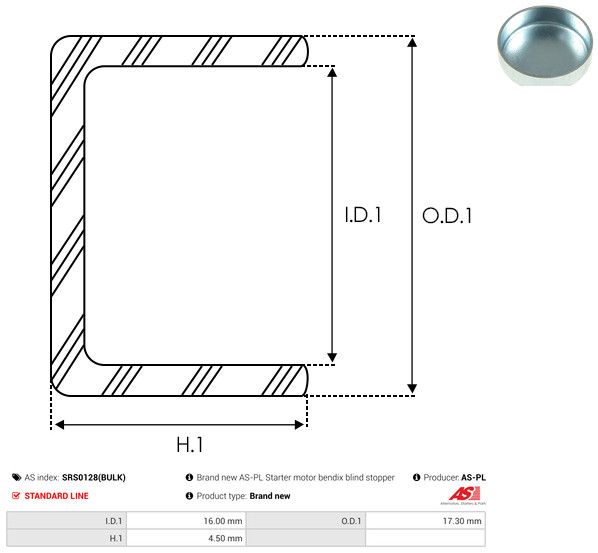 AS-PL SRS0128(BULK) Repair Kit, starter