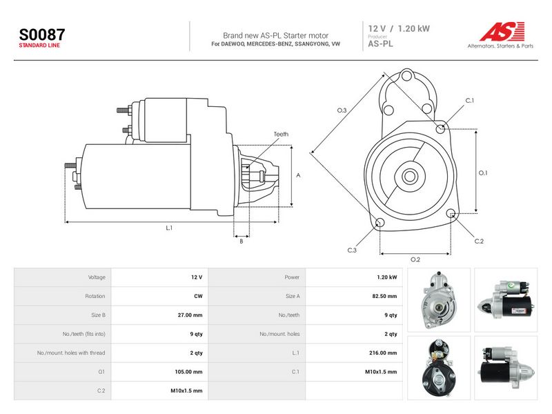 Starter, AS-PL S0087