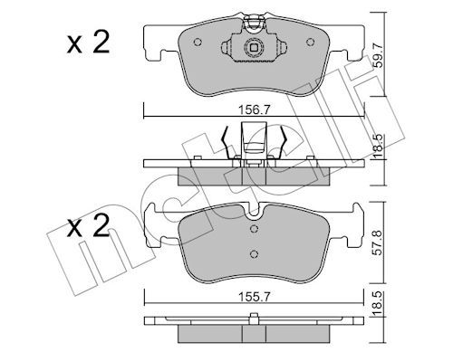 Plaquettes+de+frein+à+disque METELLI 22-0959-0