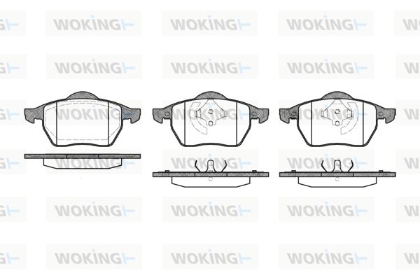 Комплект гальмівних накладок, дискове гальмо, Woking P2903.20