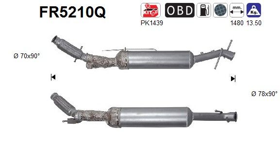 AS FR5210Q Soot/Particulate Filter, exhaust system