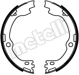 Комплект гальмівних колодок, стоянкове гальмо, Metelli 53-0738