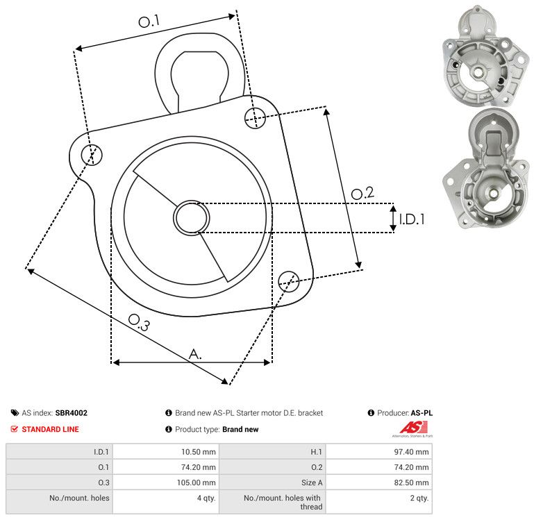 Starterikaas, Karburaator, AS-PL SBR4002