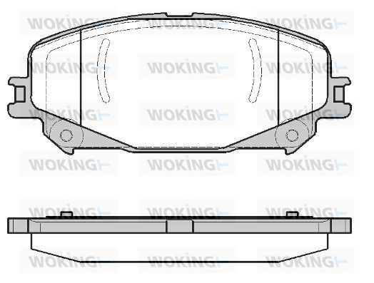 Комплект гальмівних накладок, дискове гальмо, Woking P12183.30