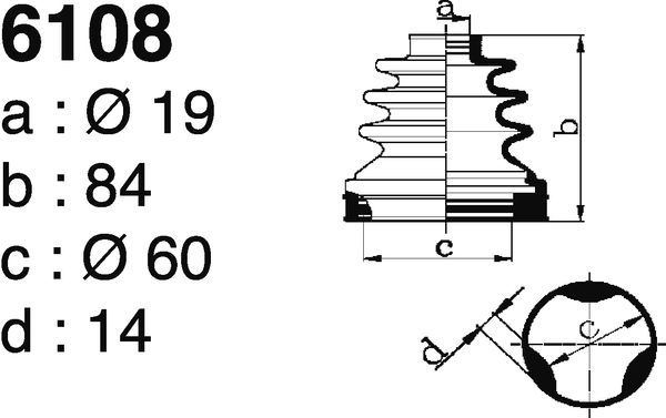 DEPA 6108 Kardano veleno apsauginė guma