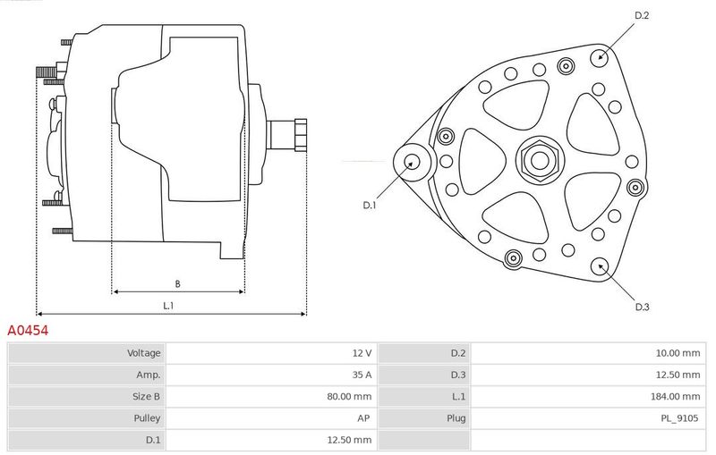 AS-PL A0454 Alternator