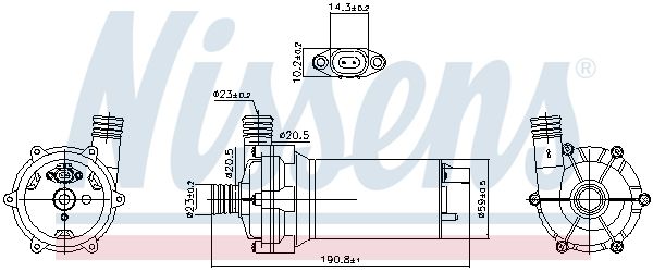 NISSENS 831062 Water Pump, engine cooling