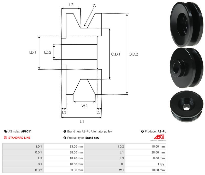 Rihmaratas, generaator, AS-PL AP6011