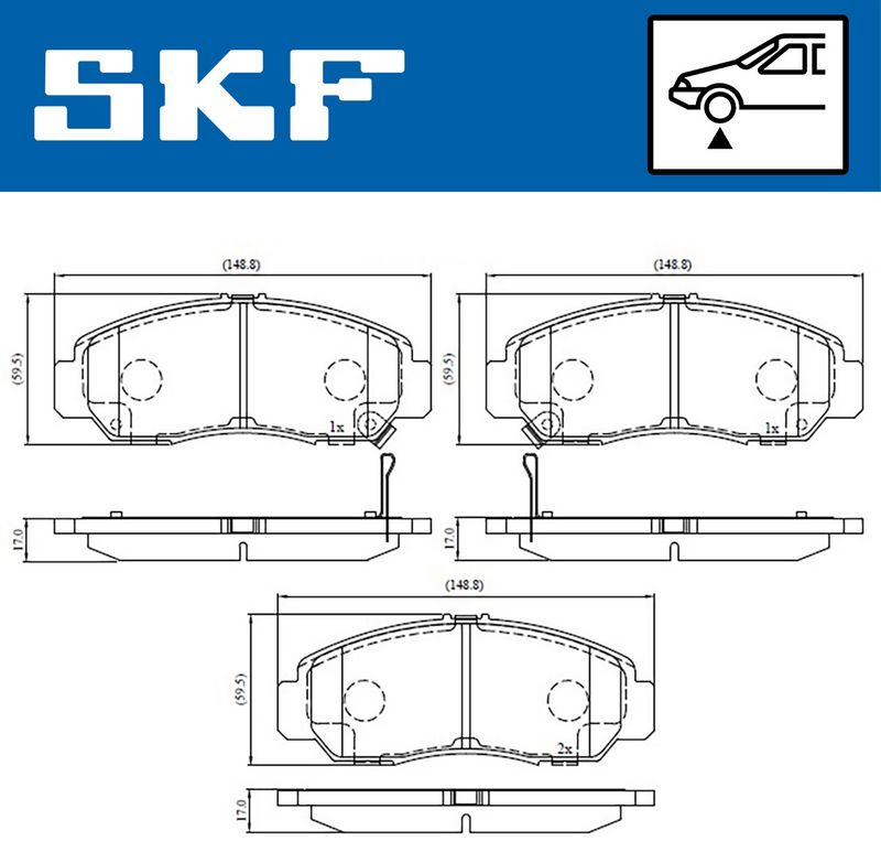 SKF VKBP 80558 A Brake Pad Set, disc brake