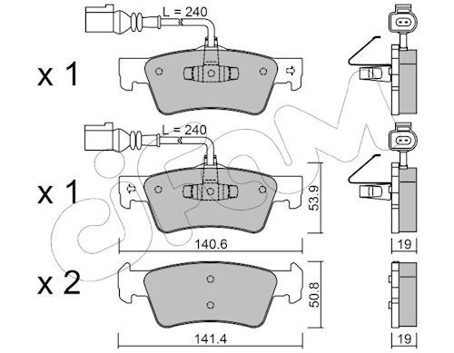 Set placute frana,frana disc 822-661-0 CIFAM