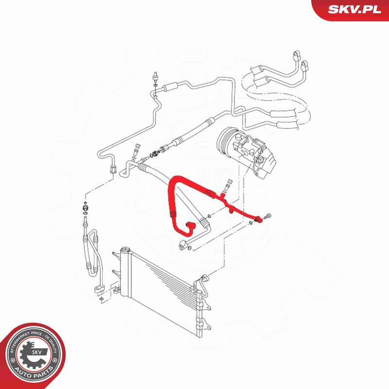 ESEN SKV 54SKV707 High/Low-pressure Line, air conditioning