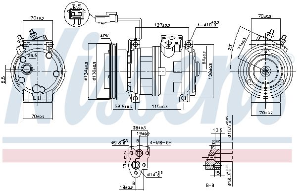 NISSENS 89382 Compressor, air conditioning