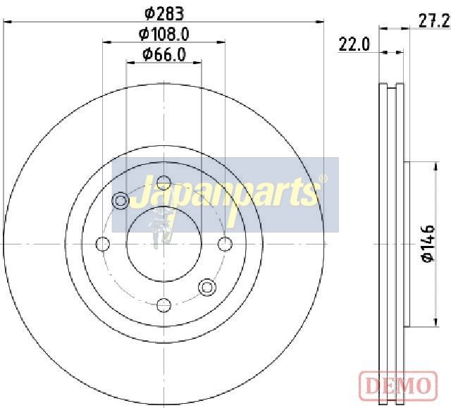 спирачен диск JAPANPARTS