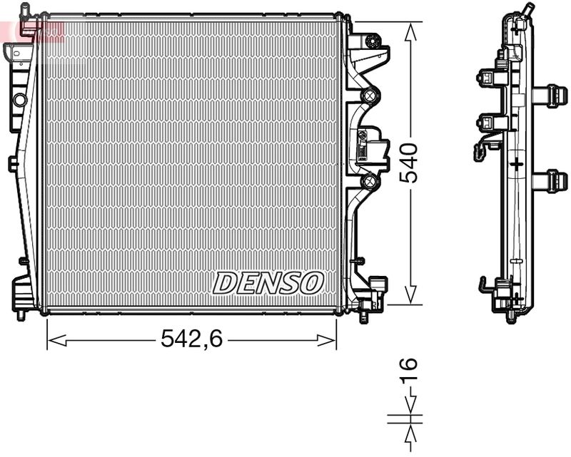 Denso Engine Cooling Radiator DRM01004