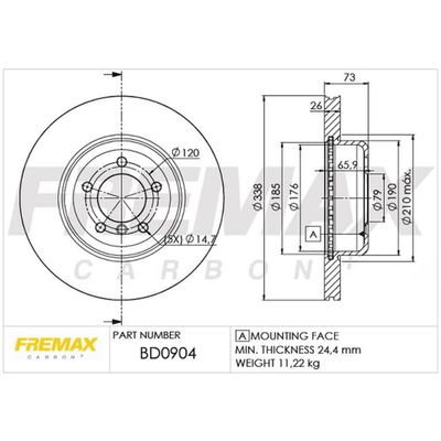 FREMAX BD-1104 Stabdžių diskas