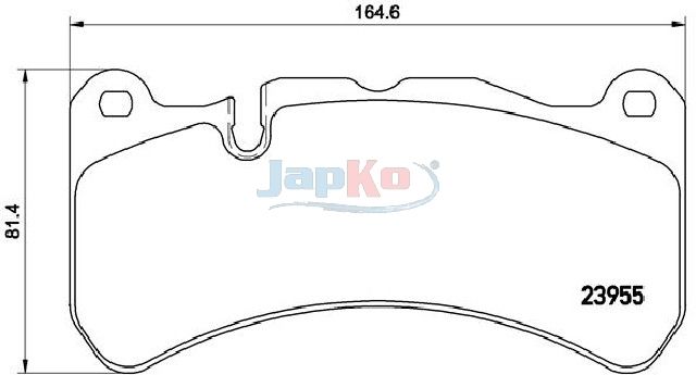 Piduriklotsi komplekt, ketaspidur, JAPKO 500521