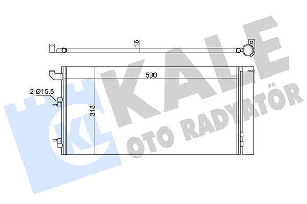 KALE OTO RADYATÖR 350570 - Condenser, air conditioning