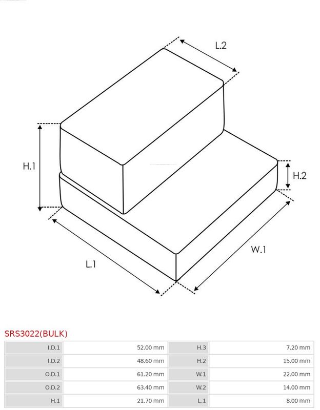 Ремонтний комплект, стартер, Auto Starter SRS3022(BULK)