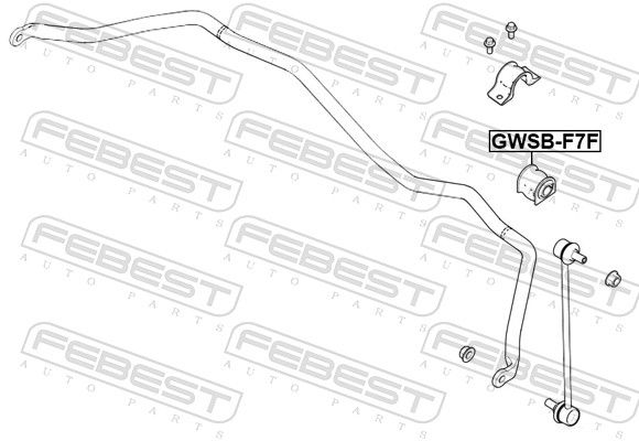 Kinnitus, stabilisaator, FEBEST GWSB-F7F