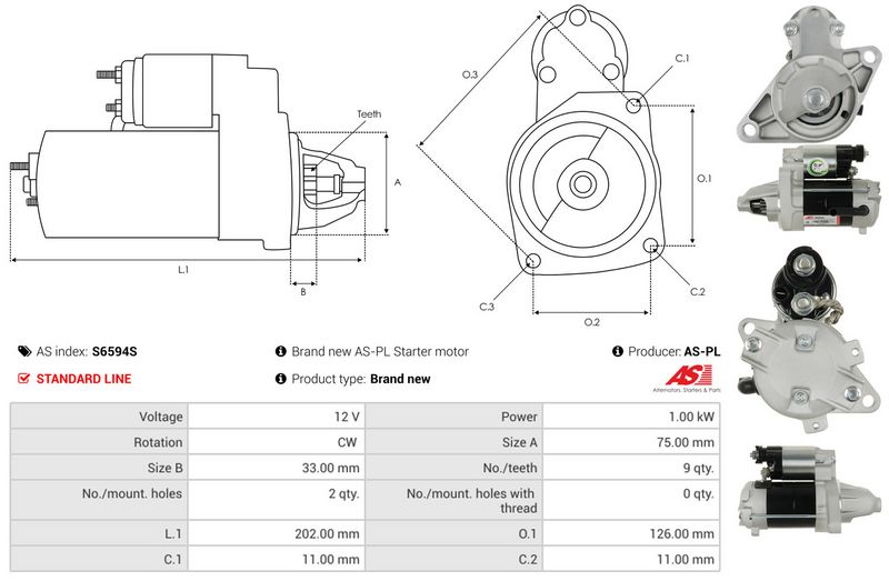 AS-PL S6594S Starter