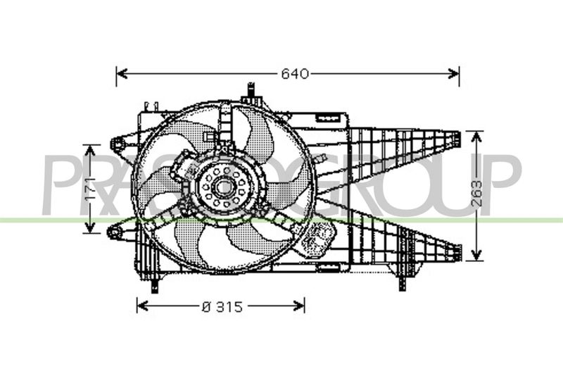 PRASCO ventilátor, motorhűtés FT340F004