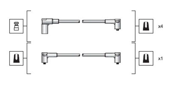 MAGNETI MARELLI gyújtókábelkészlet 941318111029