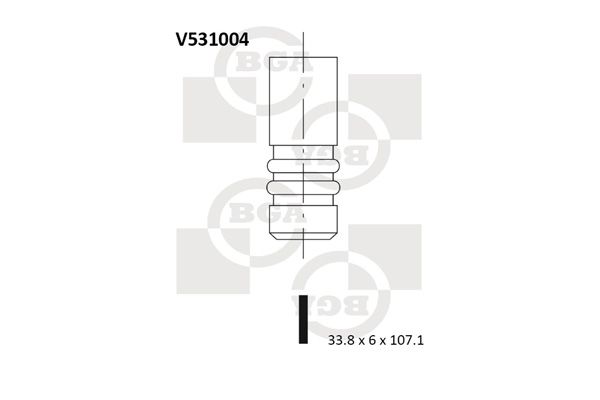 Випускний клапан, Bg Automotive V531004