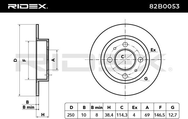 спирачен диск RIDEX