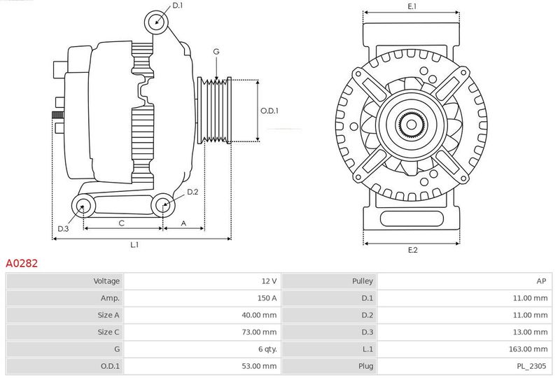 Генератор, Auto Starter A0282