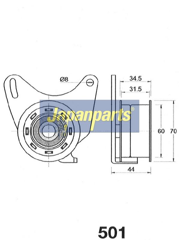 Tensor de correa, correa dentada JAPANPARTS BE-501