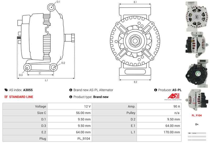 Generaator, AS-PL A3055
