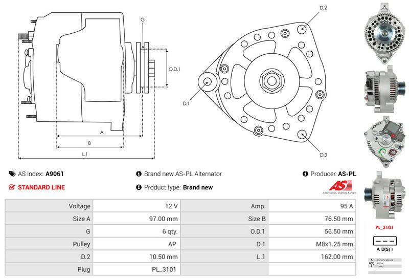 AS-PL A9061 Generatorius