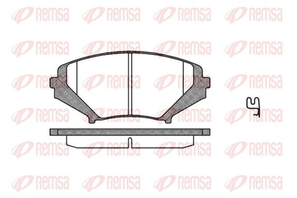 Комплект гальмівних накладок, дискове гальмо, Remsa 1080.01