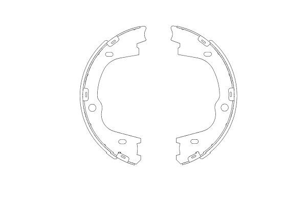 KAVO PARTS fékpofakészlet, rögzítőfék KBS-3406