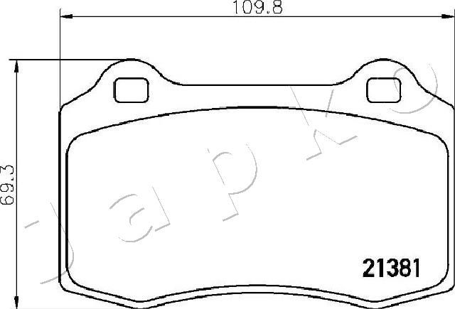 JAPKO 510311 Brake Pad Set, disc brake