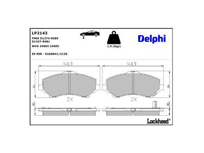 DELPHI LP2143 Brake Pad Set, disc brake